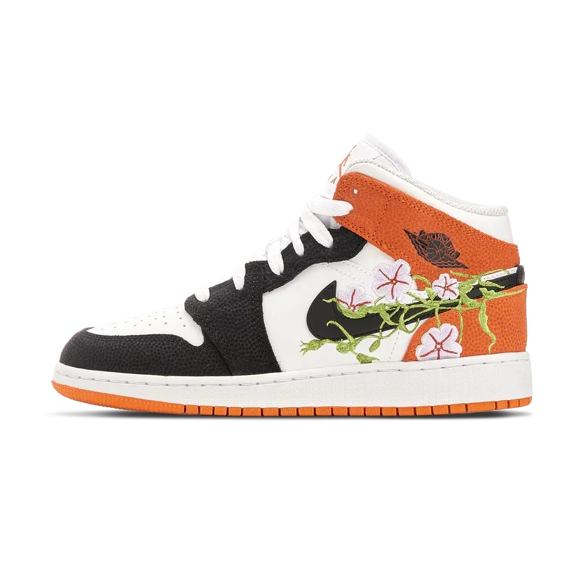 Air Jordan 1 Mid 'Basketball Blossom / Starfish Floral Embroidery'