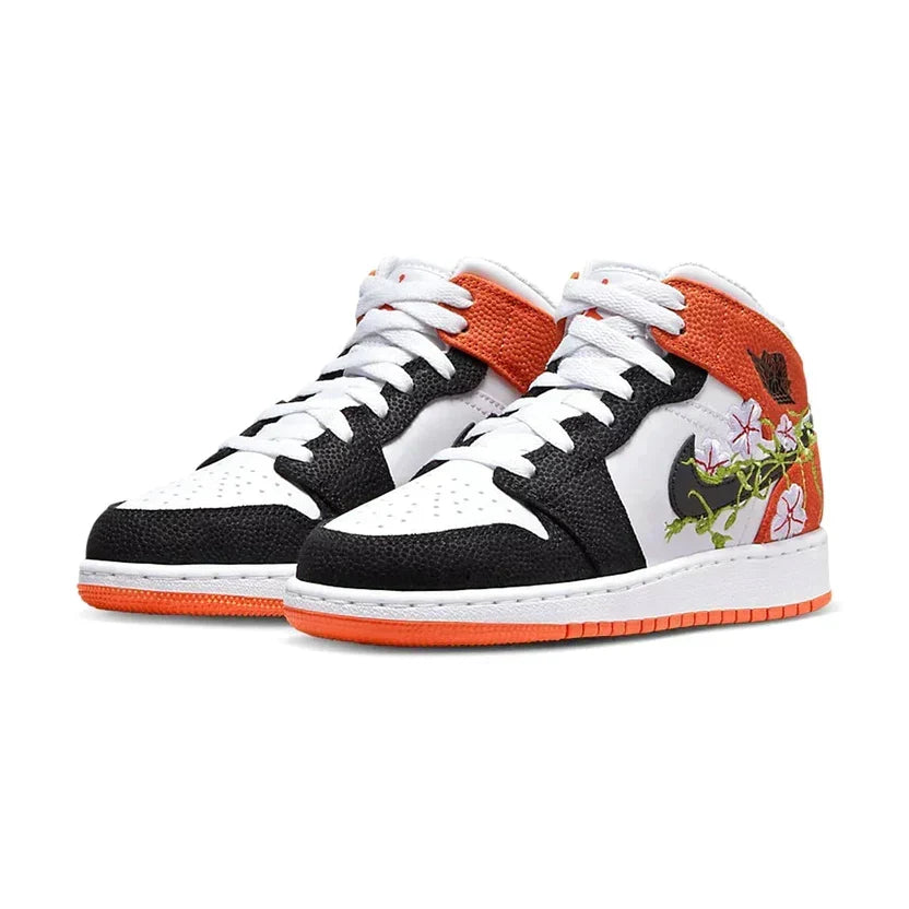 Air Jordan 1 Mid 'Basketball Blossom / Starfish Floral Embroidery'